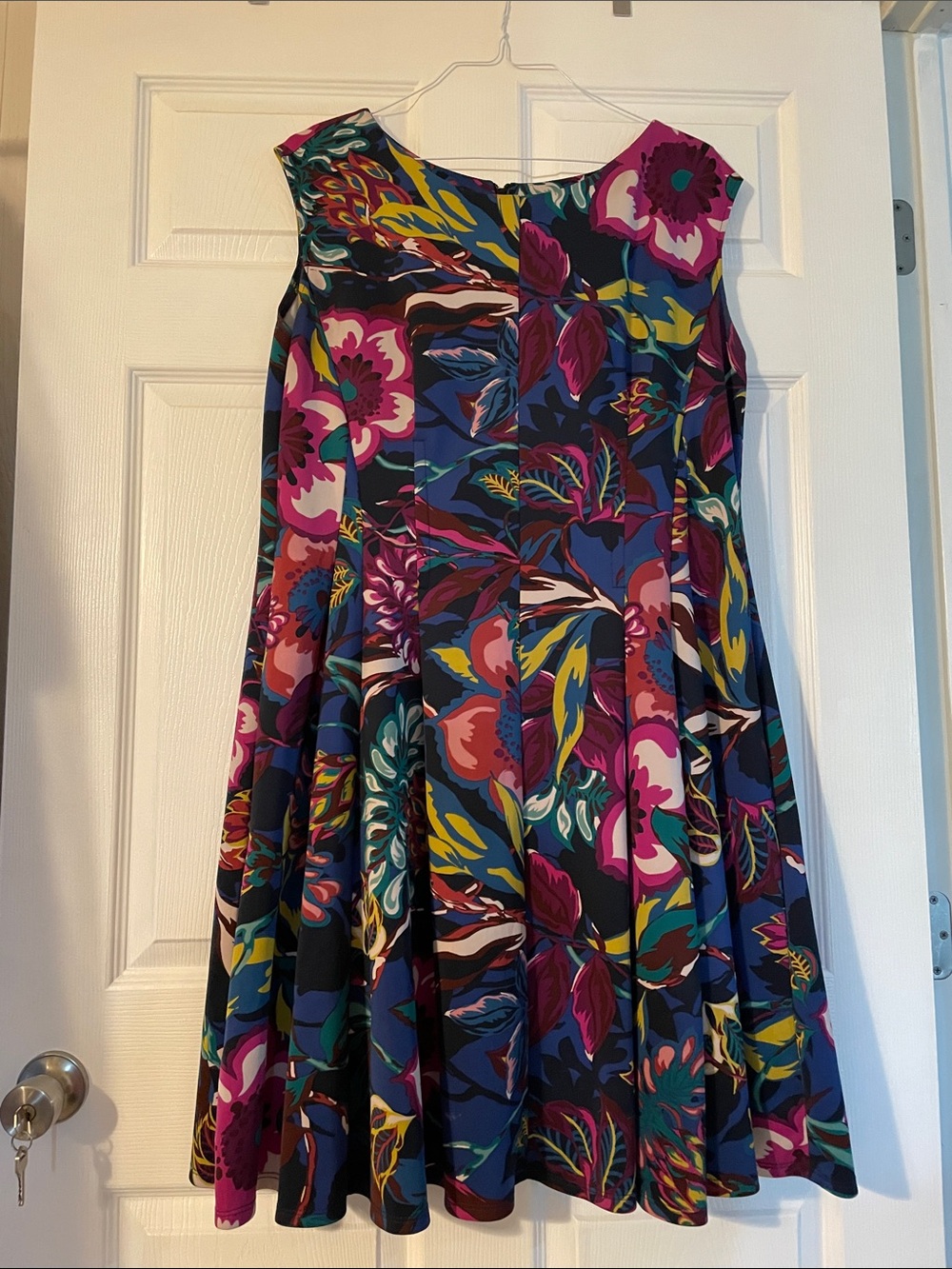Gabby Skye Floral Print Dress in Black, Teal, Pink, Yellow
